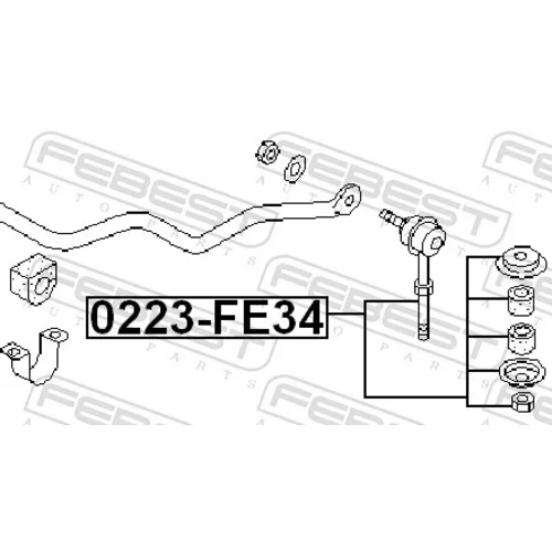 Tyč/Vzpera stabilizátora 0223-FE34 /FEBEST/ - obr. 1