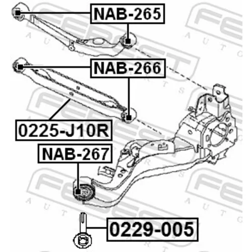 Skrutka pre nastavenie odklonu kolesa 0229-005 /FEBEST/ - obr. 1