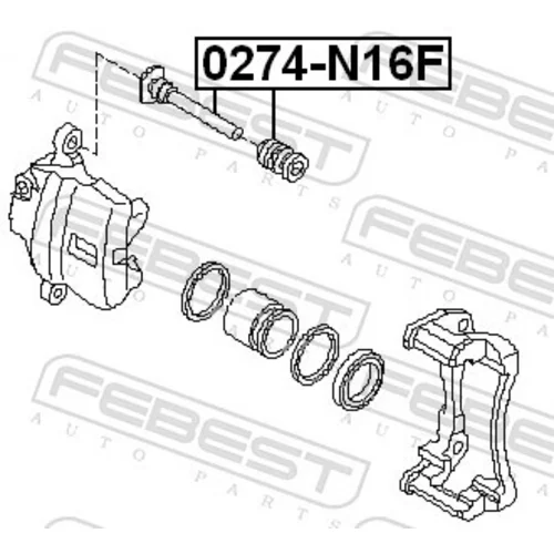 Vodiaci čap brzdového strmeňa 0274-N16F /FEBEST/ - obr. 1