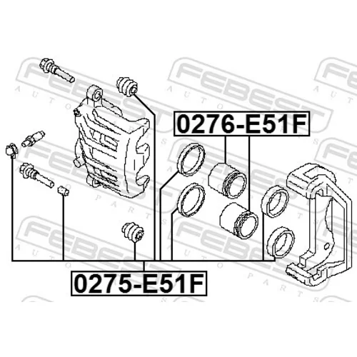 Opravná sada brzdového strmeňa 0275-E51F /FEBEST/ - obr. 1