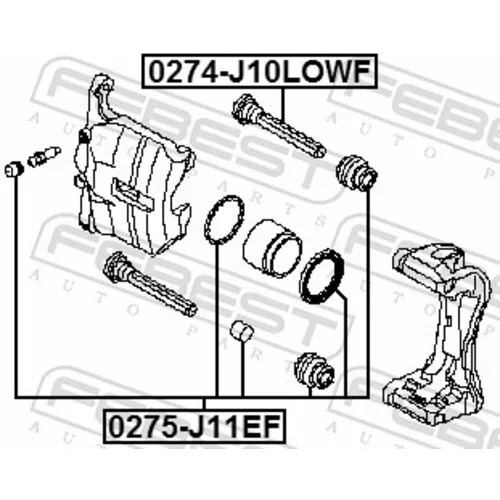 Opravná sada brzdového strmeňa 0275-J11EF /FEBEST/ - obr. 1