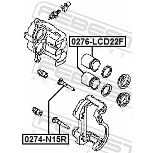 Piest brzdového strmeňa 0276-LCD22F /FEBEST/ - obr. 1