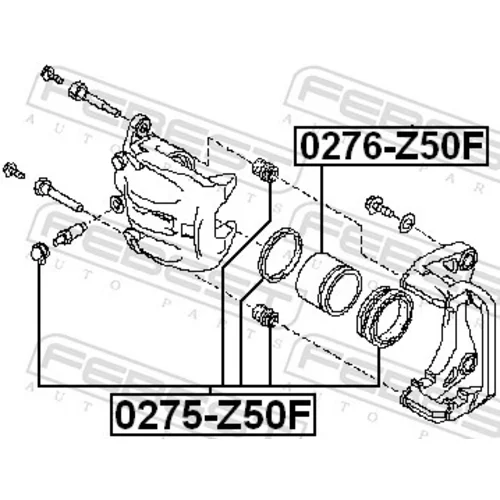 Piest brzdového strmeňa 0276-Z50F /FEBEST/ - obr. 1
