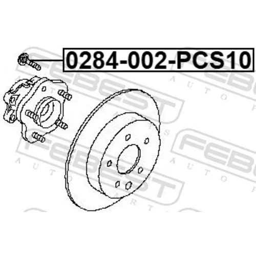 Čap kolesa 0284-002-PCS10 /FEBEST/ - obr. 1