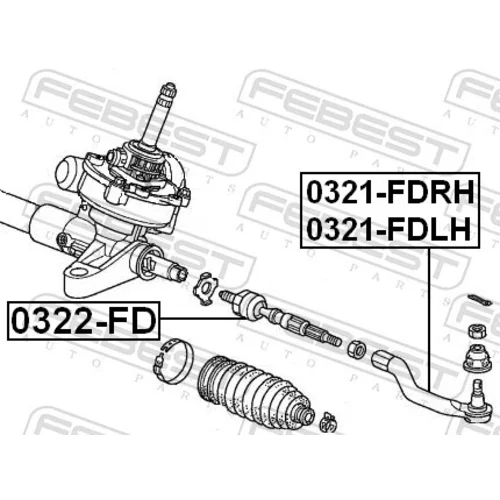 Hlava/čap spojovacej tyče riadenia 0321-FDRH /FEBEST/ - obr. 1