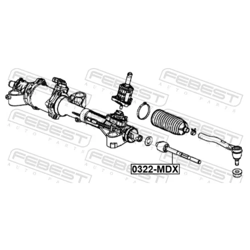 Axiálny čap tiahla riadenia 0322-MDX /FEBEST/ - obr. 1