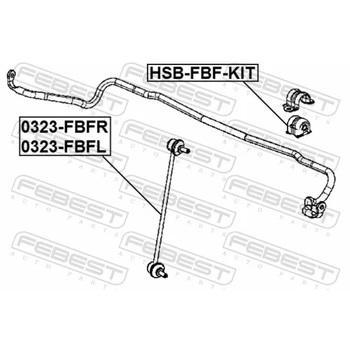 Tyč/Vzpera stabilizátora 0323-FBFR /FEBEST/ - obr. 1
