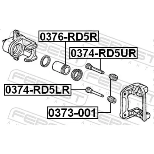 Vodiaci čap brzdového strmeňa 0374-RD5UR /FEBEST/ - obr. 1