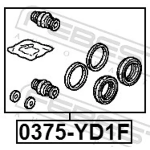 Opravná sada brzdového strmeňa 0375-YD1F /FEBEST/ - obr. 1