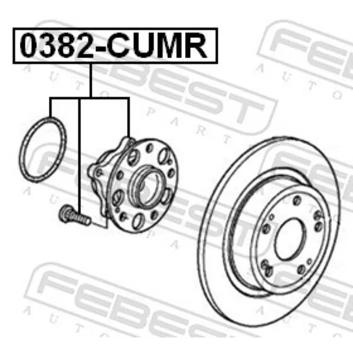 Náboj kolesa 0382-CUMR /FEBEST/ - obr. 1