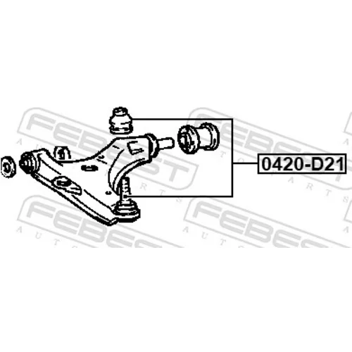 Zvislý/nosný čap 0420-D21 /FEBEST/ - obr. 1