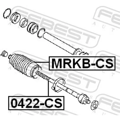 Axiálny čap tiahla riadenia 0422-CS /FEBEST/ - obr. 1
