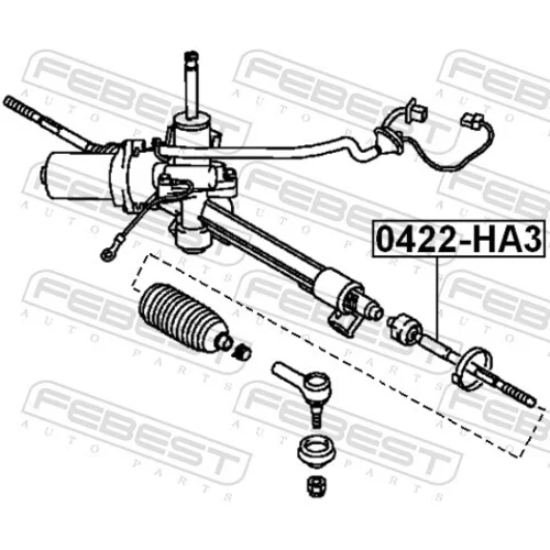 Axiálny čap tiahla riadenia 0422-HA3 /FEBEST/ - obr. 1