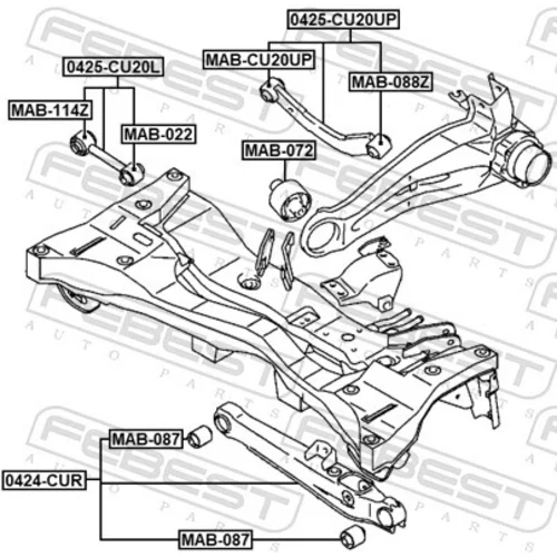 Rameno zavesenia kolies 0424-CUR /FEBEST/ - obr. 1