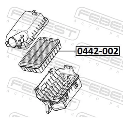 Vzduchový filter 0442-002 /FEBEST/ - obr. 1