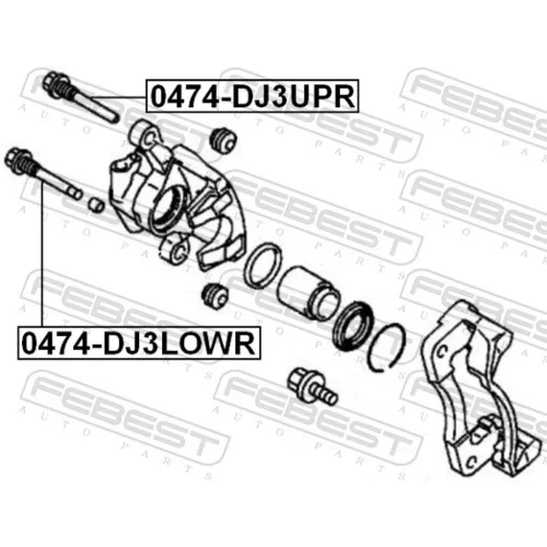 Vodiaci čap brzdového strmeňa 0474-DJ3LOWR /FEBEST/ - obr. 1