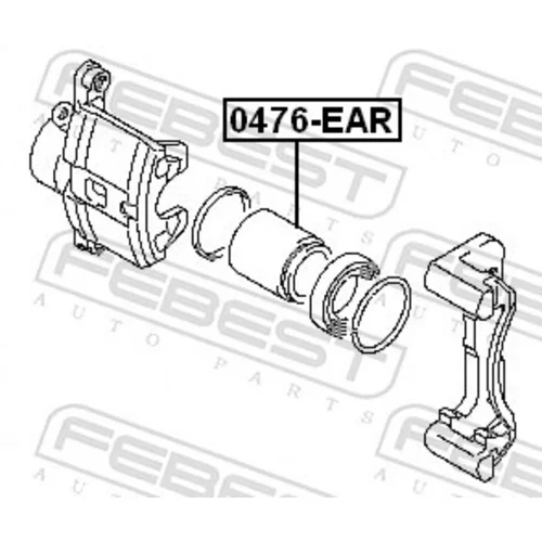 Piest brzdového strmeňa 0476-EAR /FEBEST/ - obr. 1