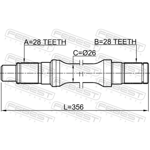 Hnací hriadeľ 0512-BT50LH /FEBEST/ - obr. 1