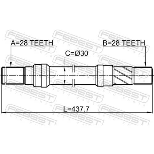 Hnací hriadeľ 0512-CX7RH /FEBEST/ - obr. 1