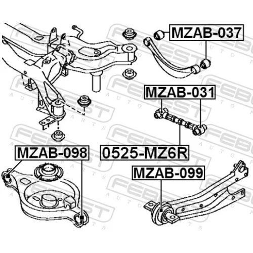 Rameno zavesenia kolies 0525-MZ6R /FEBEST/ - obr. 1