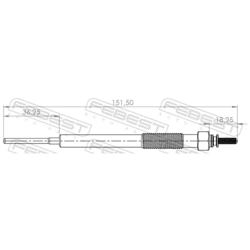 Žeraviaca sviečka 06642-001 /FEBEST/ - obr. 1