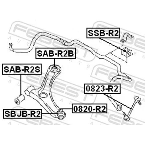 Tyč/Vzpera stabilizátora 0823-R2 /FEBEST/ - obr. 1