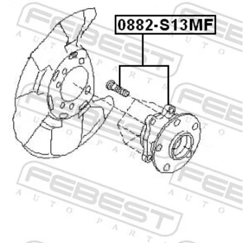 Náboj kolesa 0882-S13MF /FEBEST/ - obr. 1