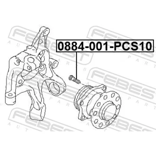 Čap kolesa 0884-001-PCS10 /FEBEST/ - obr. 1