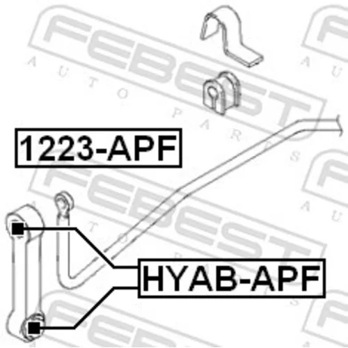 Tyč/Vzpera stabilizátora 1223-APF /FEBEST/ - obr. 1