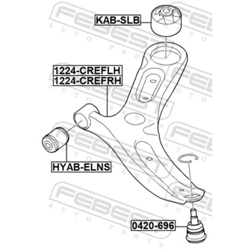 Rameno zavesenia kolies 1224-CREFRH /FEBEST/ - obr. 1