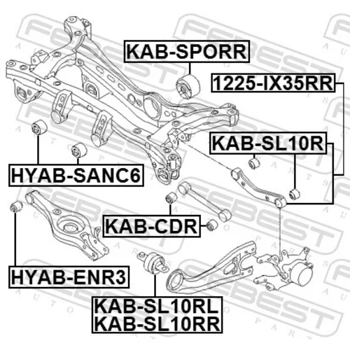 Rameno zavesenia kolies 1225-IX35RR /FEBEST/ - obr. 1