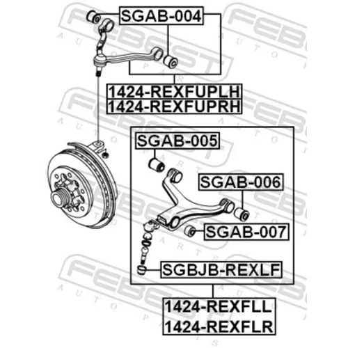 Rameno zavesenia kolies 1424-REXFLR /FEBEST/ - obr. 1