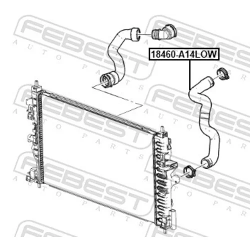 Hadica chladenia 18460-A14LOW /FEBEST/ - obr. 1