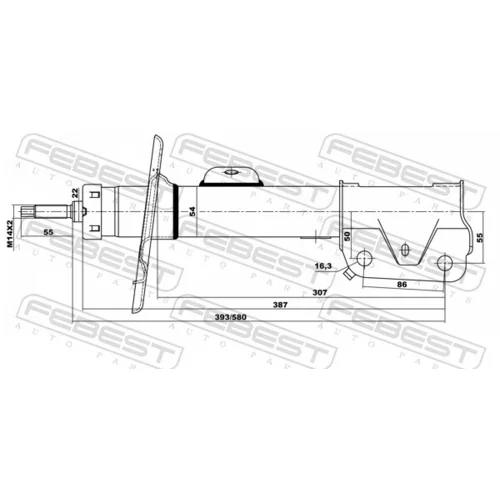 Tlmič pérovania 21110-004FR /FEBEST/ - obr. 1