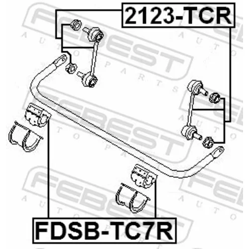 Tyč/Vzpera stabilizátora 2123-TCR /FEBEST/ - obr. 1