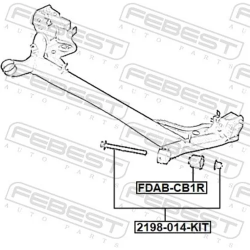 Sada na opravu vodiaceho čapu 2198-014-KIT /FEBEST/ - obr. 1