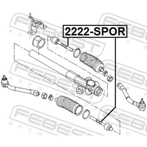 Axiálny čap tiahla riadenia 2222-SPOR /FEBEST/ - obr. 1