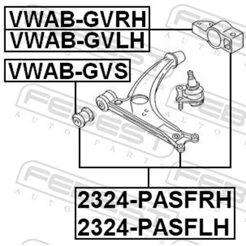 Rameno zavesenia kolies 2324-PASFLH /FEBEST/ - obr. 1