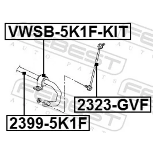 Stabilizátor podvozku 2399-5K1F /FEBEST/ - obr. 1
