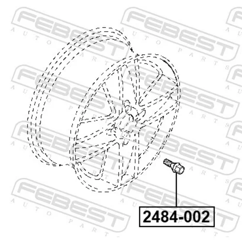 Čap kolesa 2485B-002 /FEBEST/ - obr. 1