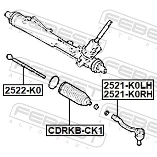 Hlava/čap spojovacej tyče riadenia 2521-K0RH /FEBEST/ - obr. 1