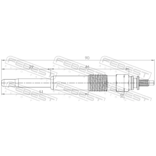 Žeraviaca sviečka 25642-006 /FEBEST/ - obr. 1