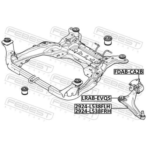 Rameno zavesenia kolies 2924-L538FRH /FEBEST/ - obr. 1