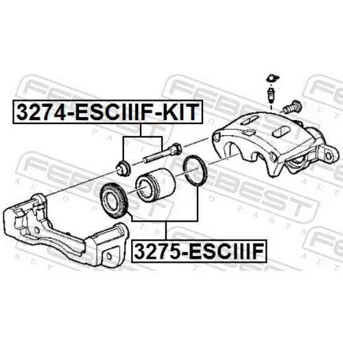 Vodiaci čap brzdového strmeňa 3274-ESCIIIF-KIT /FEBEST/ - obr. 1