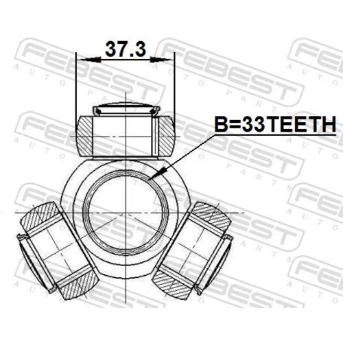 Trojkríž hnacieho hriadeľa 3516-SX11 /FEBEST/ - obr. 1