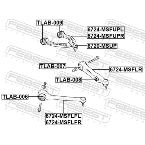 Rameno zavesenia kolies 6724-MSFUPR /FEBEST/ - obr. 1