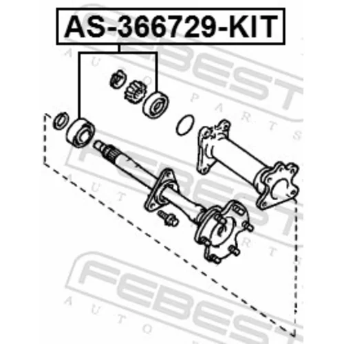 Ložisko hnacieho hriadeľa AS-366729-KIT /FEBEST/ - obr. 1