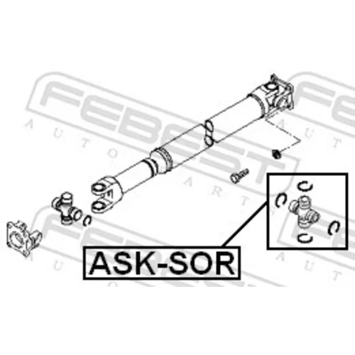 Kĺbový hriadeľ ASK-SOR /FEBEST/ - obr. 1