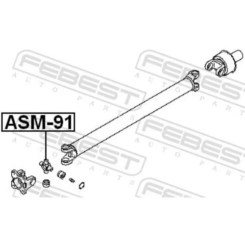 Kĺbový hriadeľ ASM-91 /FEBEST/ - obr. 1