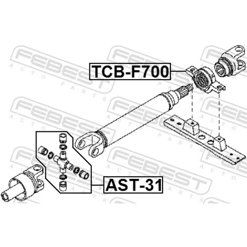 Kĺbový hriadeľ AST-31 /FEBEST/ - obr. 1